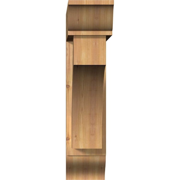 Westlake Traditional Smooth Bracket W/ Offset Brace, Western Red Cedar, 7 1/2W X 32D X 32H